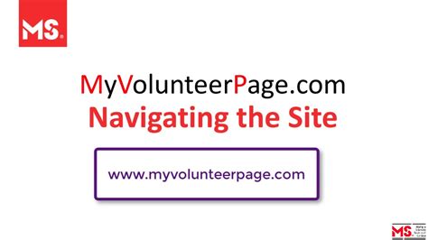 How to Navigate Through MyVolunteerPage.com .